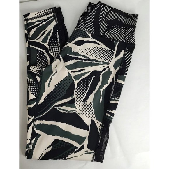 Adidas Leggings M High Rise 7/8 Believe This Green Black Mesh - Picture 7 of 15